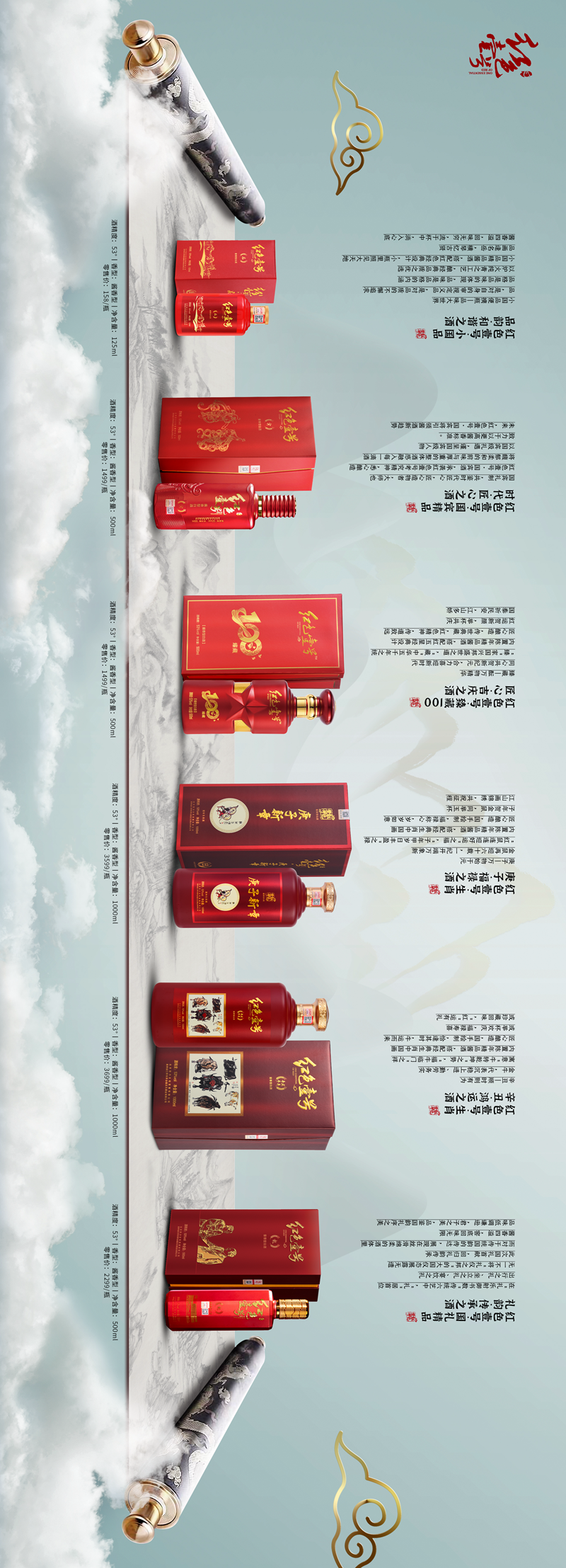 佳节美酒品鉴！年度新品高清横版携祥云画卷“红”运来袭