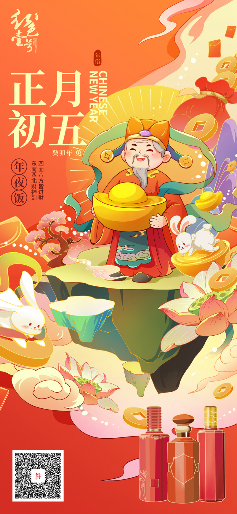 正月初五：迎财神！四面八方皆进财，东南西北财神到