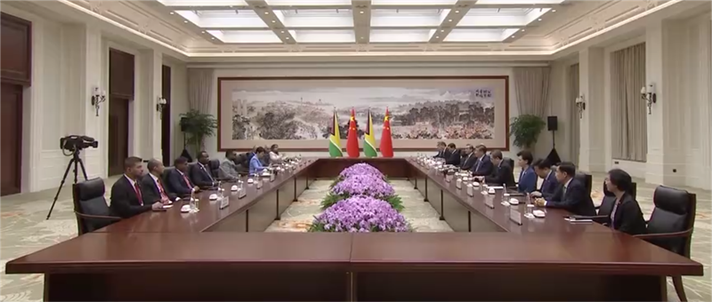 习近平会见圭亚那总统阿里