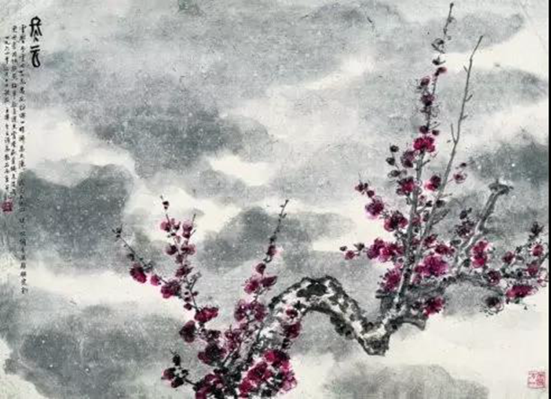 毛主席经典诗词入画，大气磅礴，美不胜收（七律·冬云,卜算子·咏梅,蝶恋花·答李淑一）