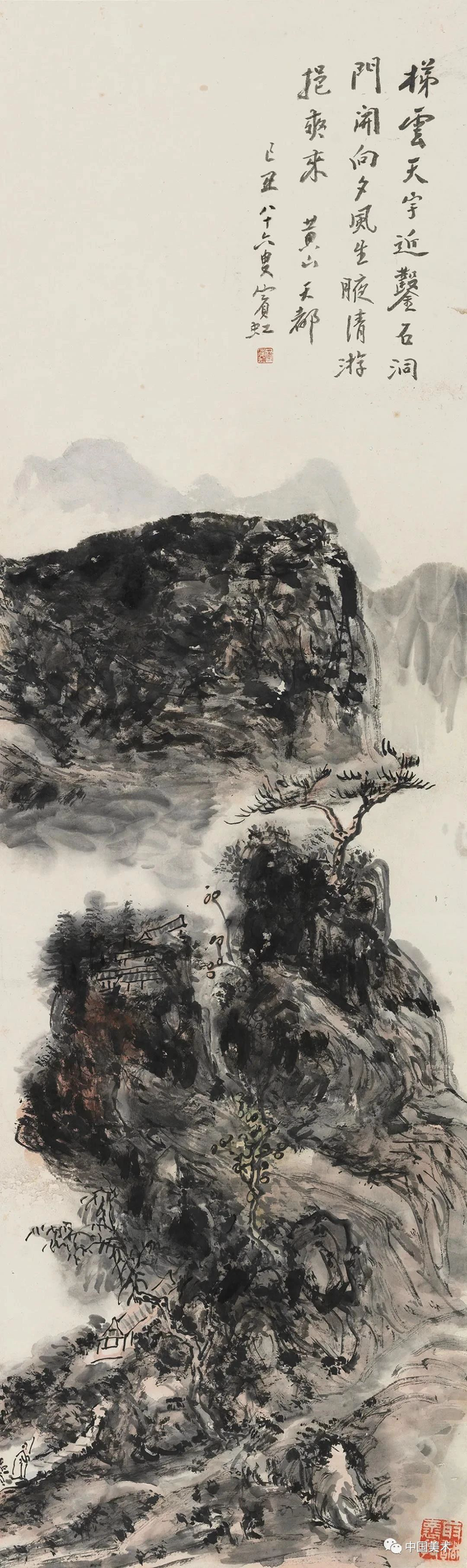 李可染，黄宾虹老师的画，远看什么都有，近看什么都找不到