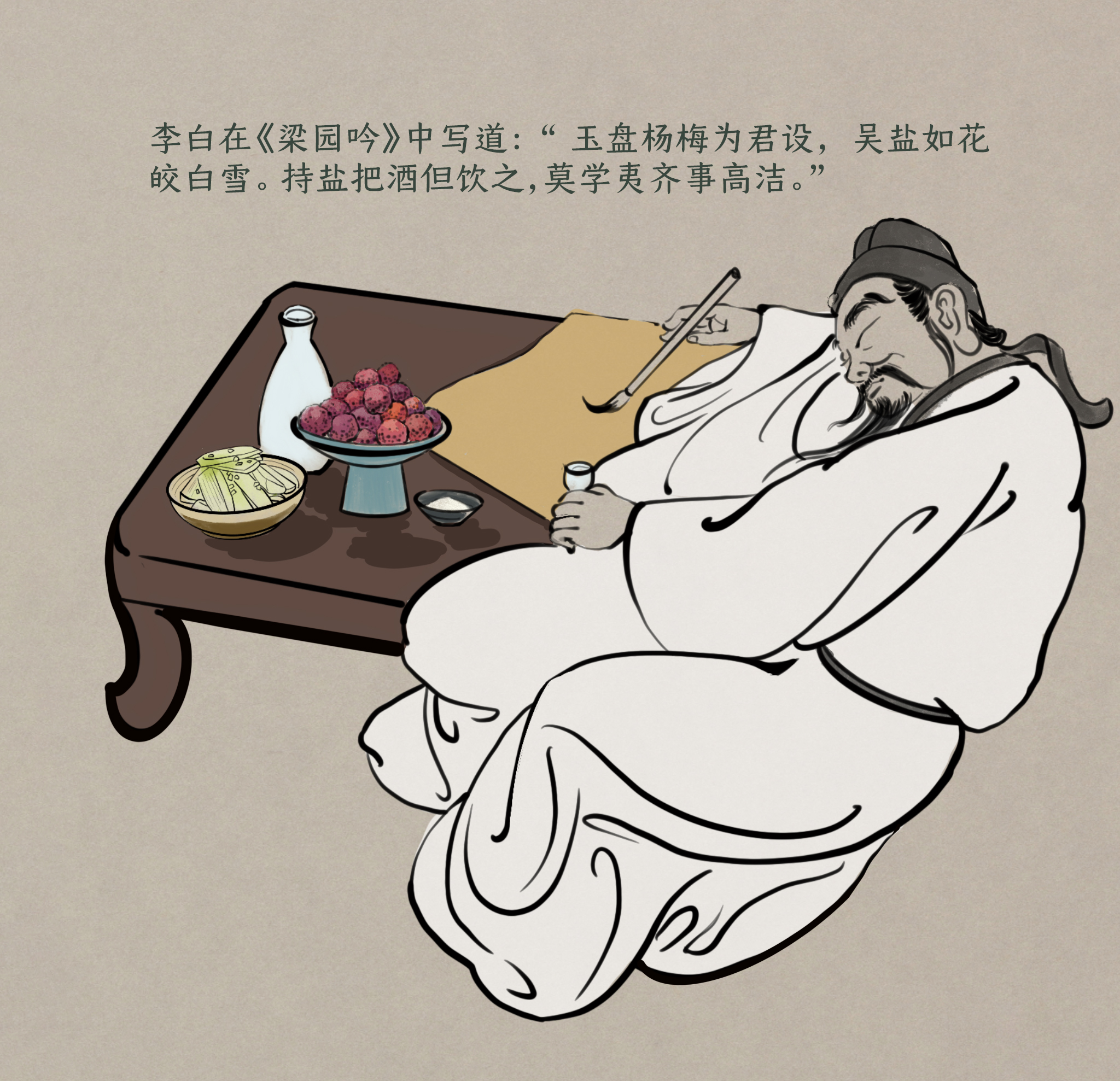 天姿放纵的李白，也有烟火气里的生活日常
